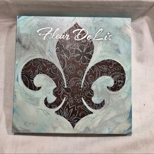 Fleur De Lis 9” X 9” Wall Art. New